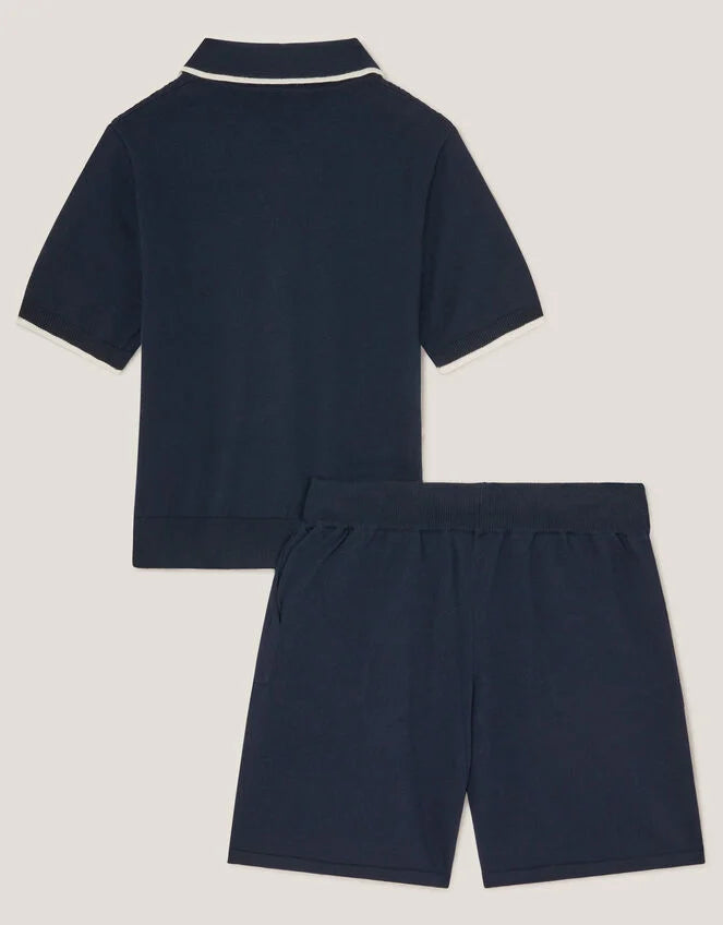 Knitted Polo Shirt & Shorts Set – Smart, Comfy & Perfect for Your Little One!